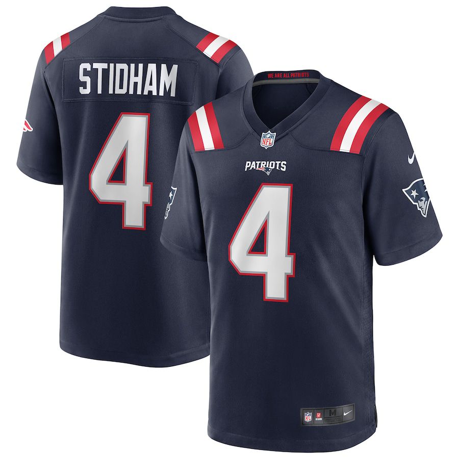 Men New England Patriots #4 Jarrett Stidham Nike Navy Game NFL Jersey->new england patriots->NFL Jersey